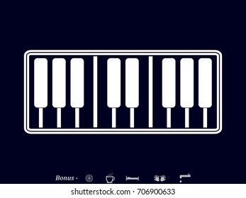 Piano, icon, vector illustration eps10