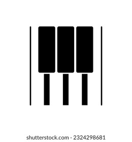 Piano, icon, vector illustration flat design on white background..eps