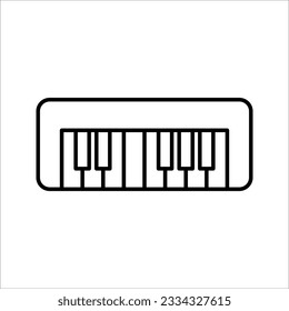 Ilustración vectorial Icono de piano aislada en fondo blanco. colores modificables eps 10