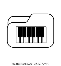 Piano icon vector. piano illustration sign. music symbol. solfeggio logo.