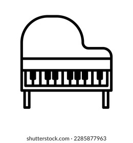 Piano icon vector. piano illustration sign. music symbol. solfeggio logo.