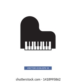 piano icon vector illustration template