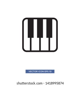 piano icon vector illustration template