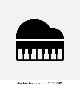 Plantilla de ilustración vectorial de icono de piano