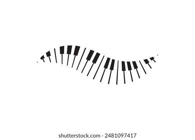 Piano icono Ilustración vectorial Plantilla Vector gratis 