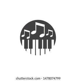 Piano icon vector ilustration template