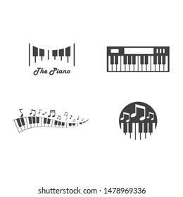 Piano icon vector ilustration template