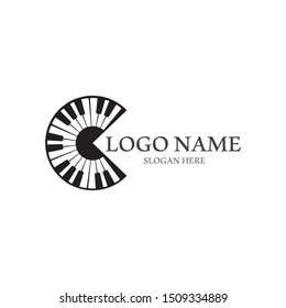 Piano icon vector ilustration template