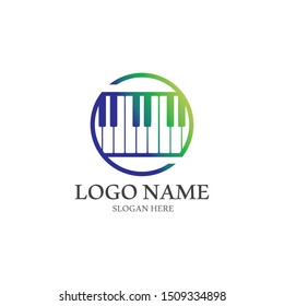 Piano icon vector ilustration template