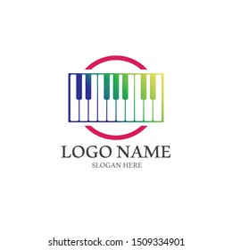 Piano icon vector ilustration template