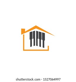 piano icon vector ilustration template
