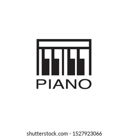piano icon vector ilustration template