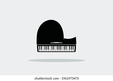 Piano Icon vector Isolated on White Background