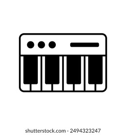 piano icon. vector isolated on white background, simple and modern design.