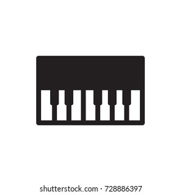 piano icon vector isolated on white background