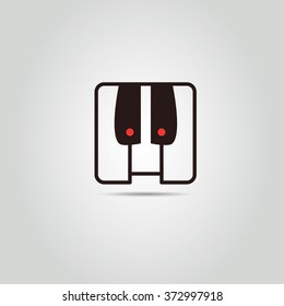 Piano icon vector logo
