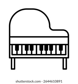 Piano icon vector. Сlassical music illustration sign. solfeggio symbol. music logo. notes web icons.