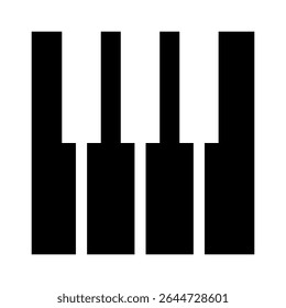 Piano icon vector. Сlassical music illustration sign. solfeggio symbol. music logo. notes web icons.