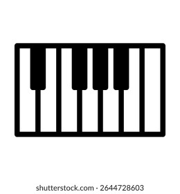 Piano icon vector. Сlassical music illustration sign. solfeggio symbol. music logo. notes web icons.
