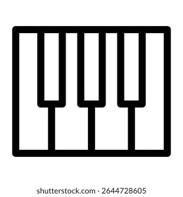Piano icon vector. Сlassical music illustration sign. solfeggio symbol. music logo. notes web icons.