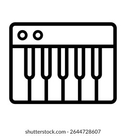 Piano icon vector. Сlassical music illustration sign. solfeggio symbol. music logo. notes web icons.