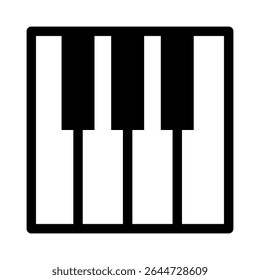 Piano icon vector. Сlassical music illustration sign. solfeggio symbol. music logo. notes web icons.