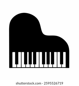 piano icon vector on white background