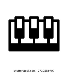 Illustration zum Entwurf eines Vektorsymbols eines Klaviers