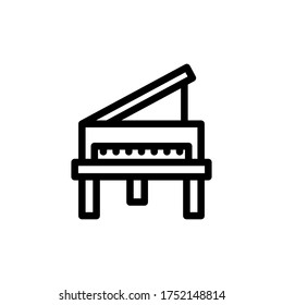 plantilla de símbolo de vector de icono de piano