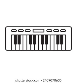 diseño del logotipo de la ilustración de la plantilla de iconos de piano