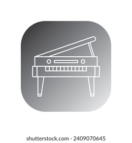 piano icon vector template illustration logo design