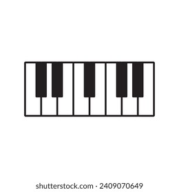 piano icon vector template illustration logo design