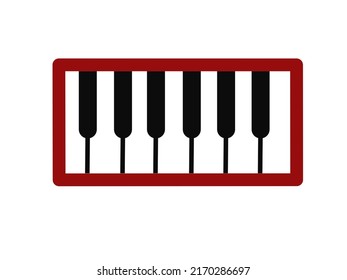 piano icon vector with trendy design