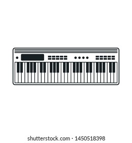 Piano Icon Vector Trendy Logo Template Flat Illustration