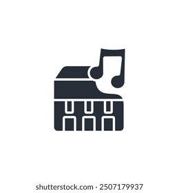 Piano icon. vector.Editable stroke.linear style sign for use web design,logo.Symbol illustration.