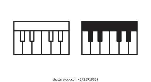 Iconos de piano. Icono lineal de Vector aislado sobre fondo blanco.