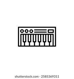 piano iconVector illustration in black