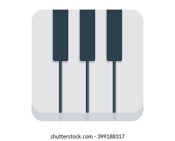 Piano Illustration - Flat Icon