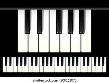 Piano illustration, vector