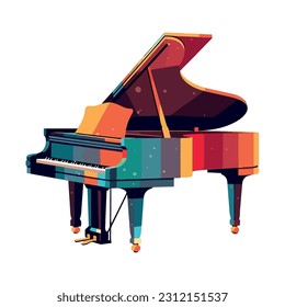 piano instrument icon isolated design