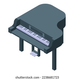 Piano instrument icon isometric vector. Music school. Orchestra play