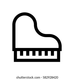 Piano instrument mini line, icon, background and graphic. The icon is black and white, linear  flat, vector, pixel perfect, minimal, suitable for web and print. 