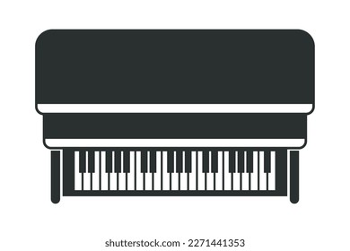 piano instrument musical airview silhouette