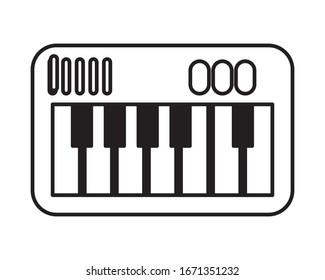 piano instrument musical flat style icon vector illustration design