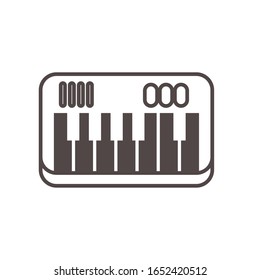 piano instrument musical line style icon vector illustration design