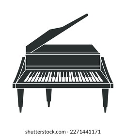 piano instrument musical silhouette icon