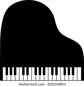 A piano isolated vector illustration.