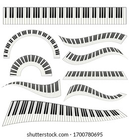 piano kayboard set art illustration