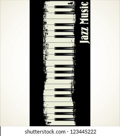 Piano key grunge background