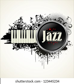 Piano key grunge background
